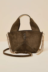 Viv Olive Green Suede Top Handle Handbag