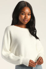 Fireside Flirt Dark Sage Green Ribbed Cropped Pullover Sweater