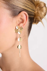 Francis Gold Flower Chain Drop Earrings
