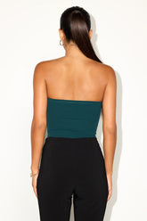 Babe Alert Black Notched Strapless Bodysuit