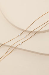 Melania Gold Pearl Layered Necklace