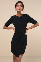 Westwood Black Half Sleeve Sheath Dress