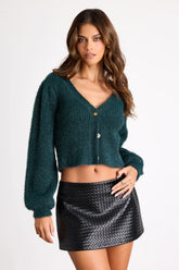 Aviero Black Vegan Leather Woven Low-Rise Micro Mini Skirt