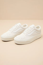 Old Skool Pearls Marshmallow Platform Suede Sneakers