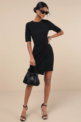 Westwood Black Half Sleeve Sheath Dress