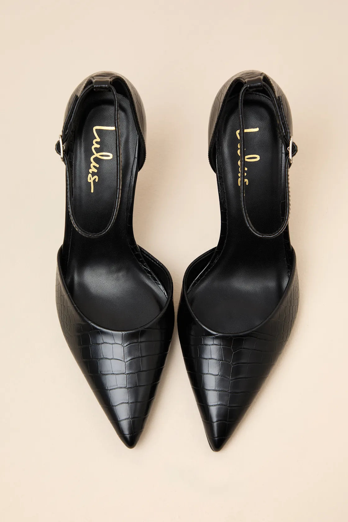 Acrux Silver Distressed Pointed-Toe Ankle Strap Pumps