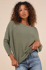 Verla Beige Dolman Sleeve Sweater Top