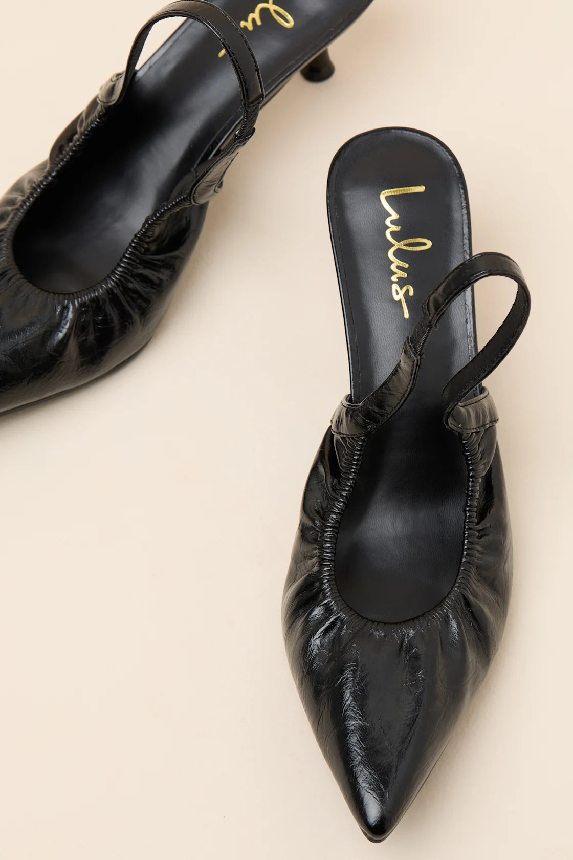 Corbett Plum Purple Suede Ruched Slingback Pointed-Toe Pumps