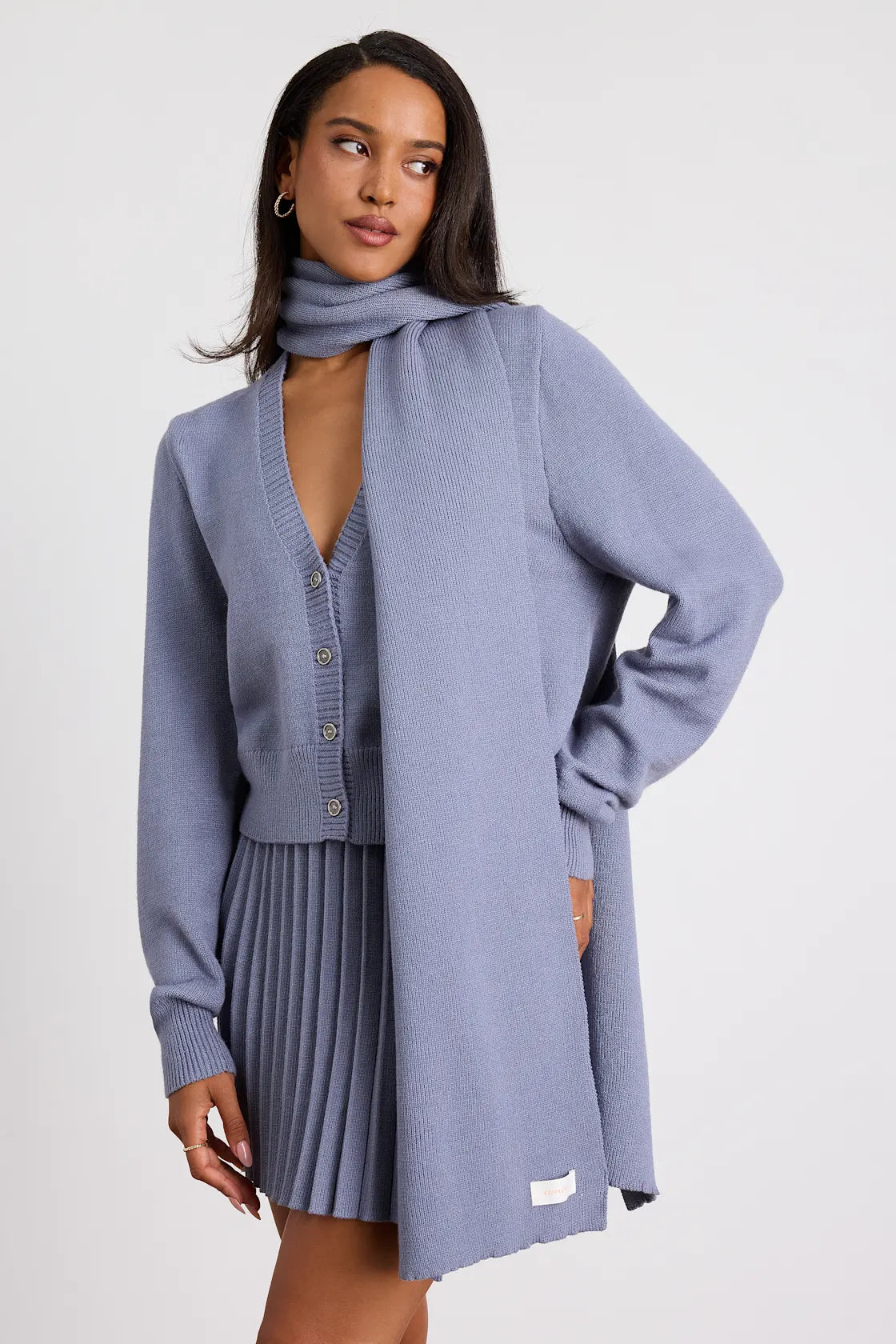 Gianna Periwinkle Three Piece Sweater Dress