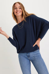 Verla Beige Dolman Sleeve Sweater Top