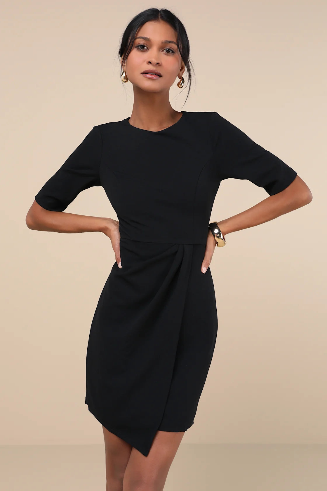 Westwood Black Half Sleeve Sheath Dress