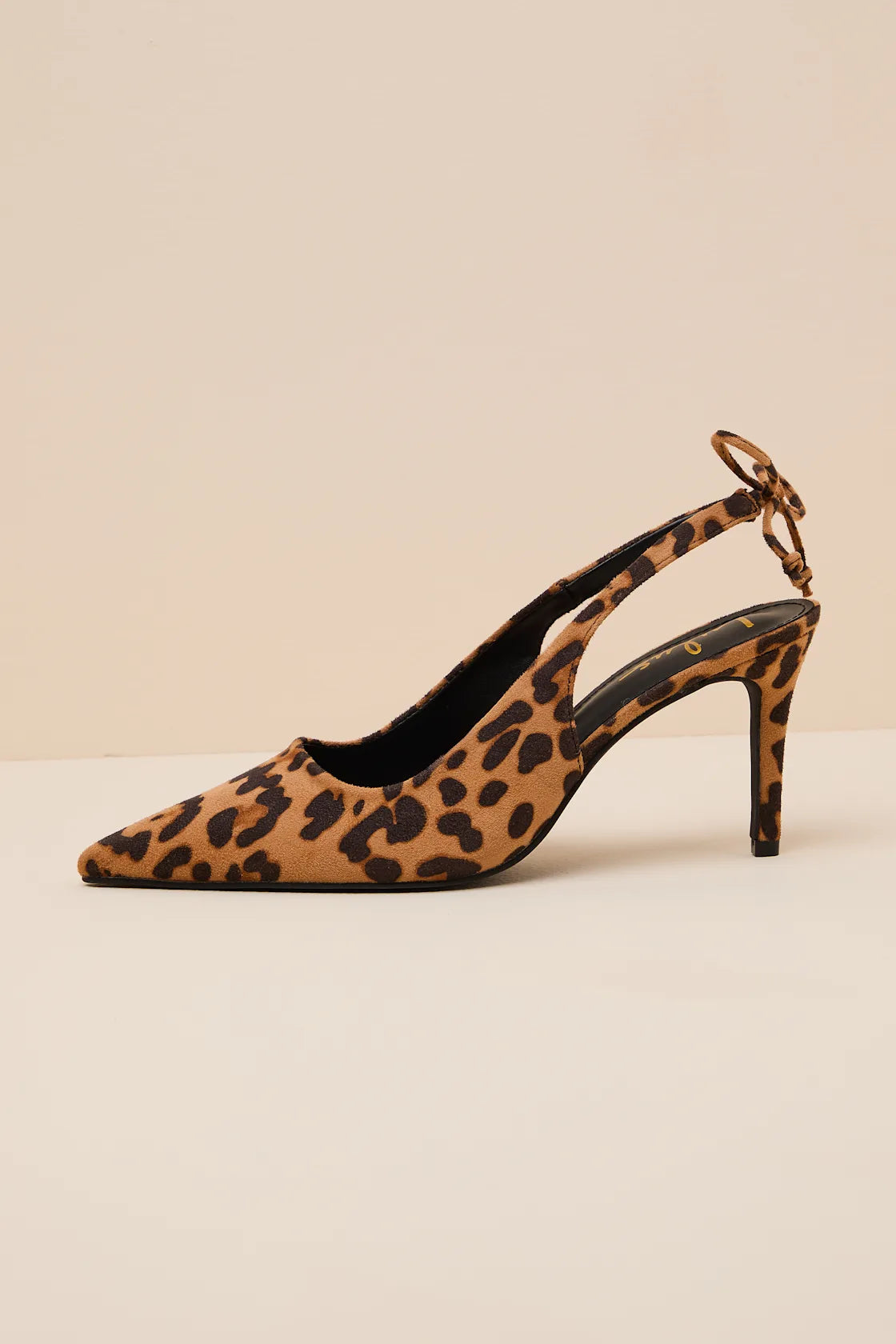 Lacey Leopard Suede Pointed-Toe Slingback Pumps