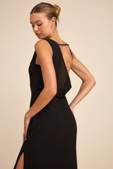 Vienta Magenta Floral Chiffon Asymmetrical Maxi Dress