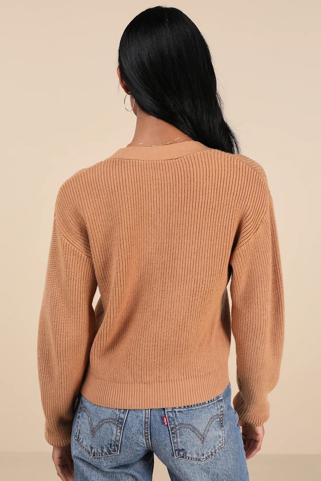 Toasty Babe Black Knit Button-Up Cropped Cardigan