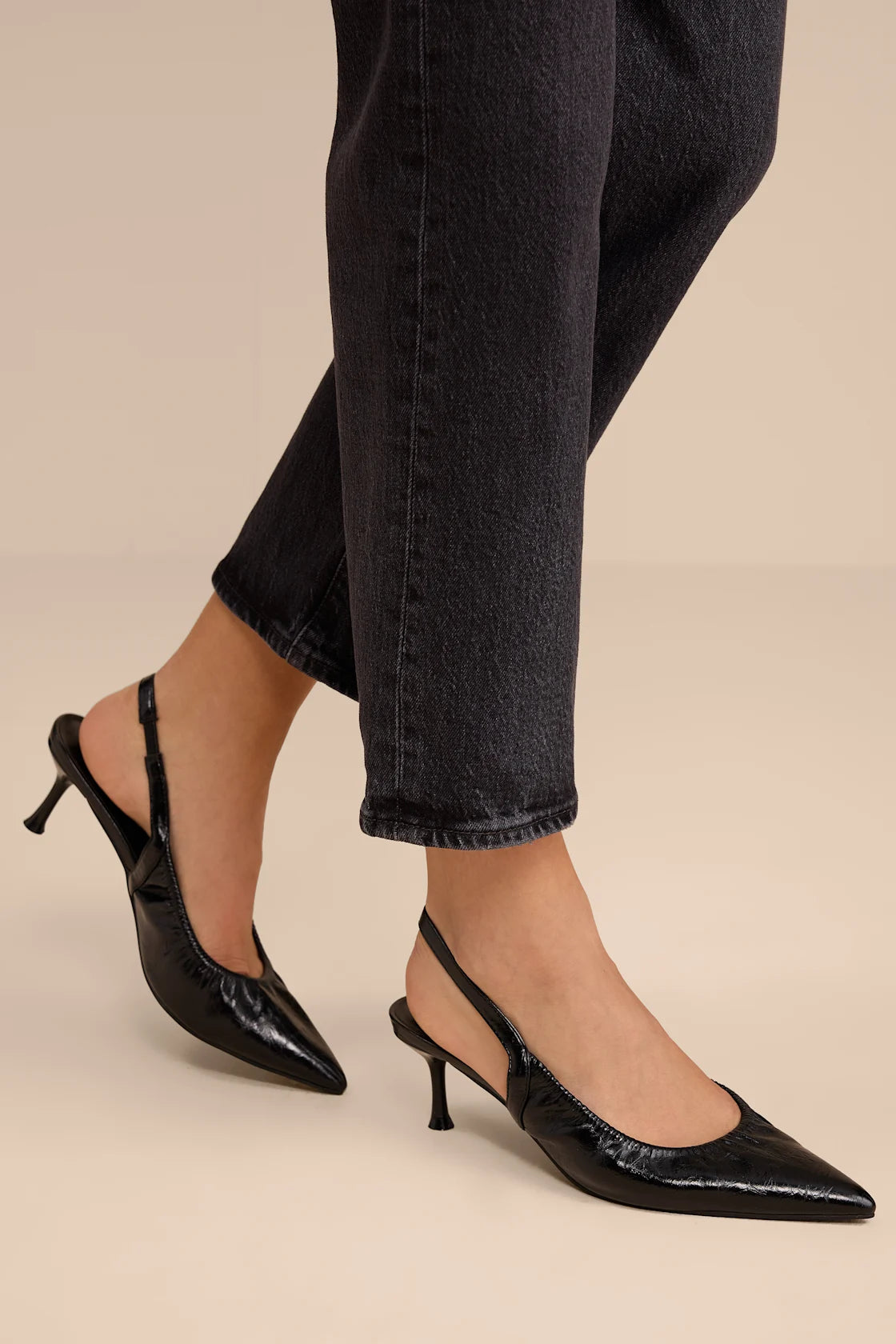 Corbett Plum Purple Suede Ruched Slingback Pointed-Toe Pumps