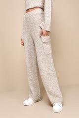 Signature Sunday Heather Beige Knit Sweater Pants