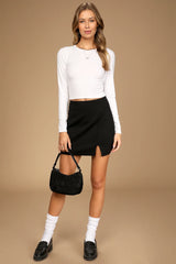 Begin with the Basics Olive Green Long Sleeve Crop Top