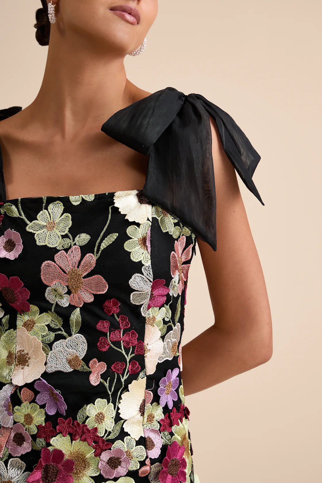 Emphatically Adorable Hot Pink Floral Tie-Strap Mini Dress